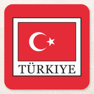 Türkiye Square Paper Coaster