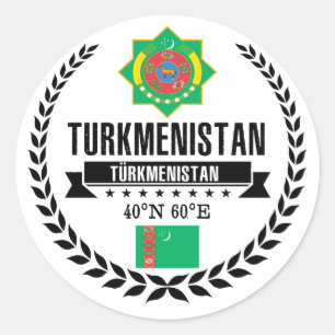 Turkmenistan Classic Round Sticker