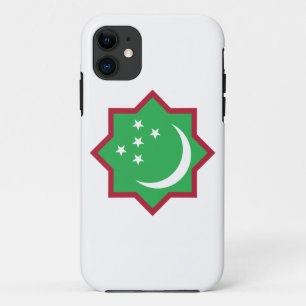 Turkmenistan country flag roundel round symbol arm Case-Mate iPhone case