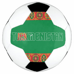 Turkmenistan Flag Adorable Patriotic Soccer Ball