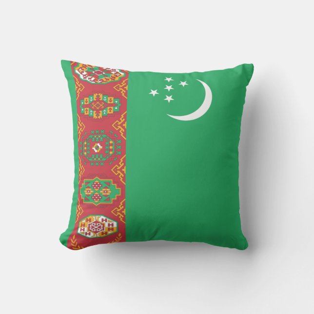 Turkmenistan Flag Cushion (Front)