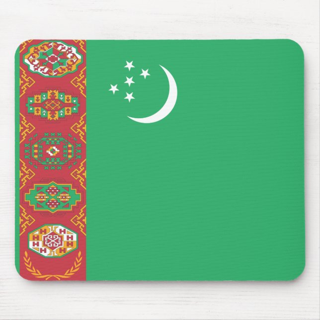 Turkmenistan Flag Mouse Pad (Front)