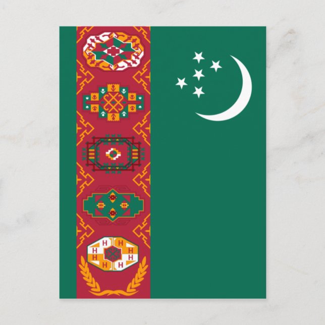 turkmenistan flag postcard (Front)