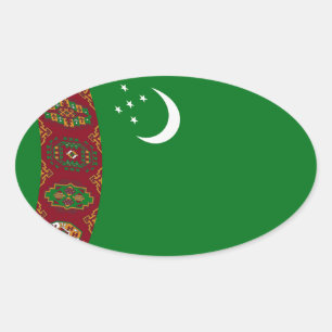 Turkmenistan Flag Sticker