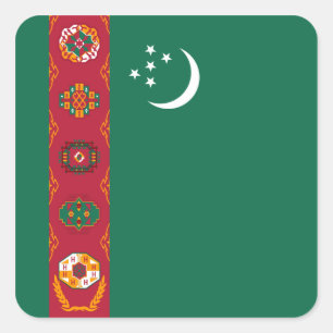 Turkmenistan Flag Sticker