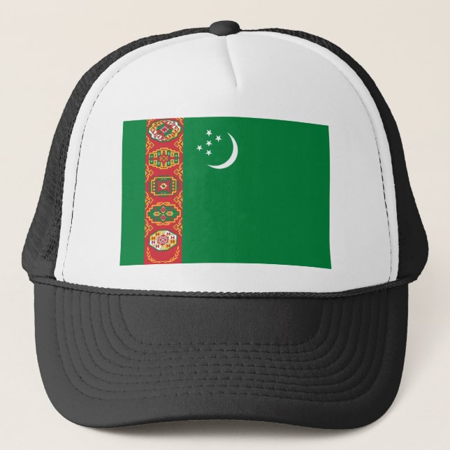 Turkmenistan Flag Trucker Hat (Front)