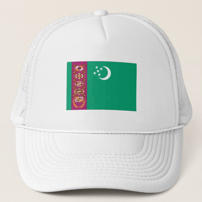 Turkmenistan Flag Trucker Hat (Front)