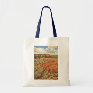 Turkmenistan Illustration Travel Art Vintage Tote Bag