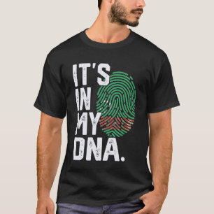 Turkmenistan Roots Flag Fingerprint Graphic Patrio T-Shirt