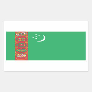Turkmenistan/Turkmen Flag Rectangular Sticker