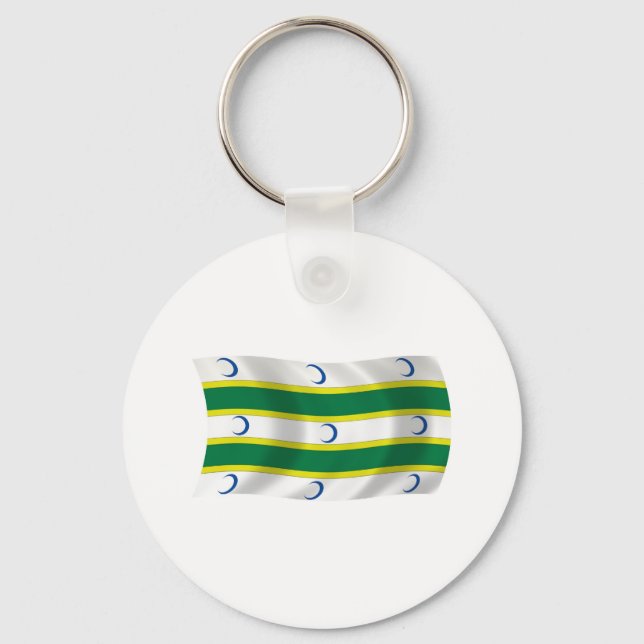 Turkmens Flag Keychain (Front)