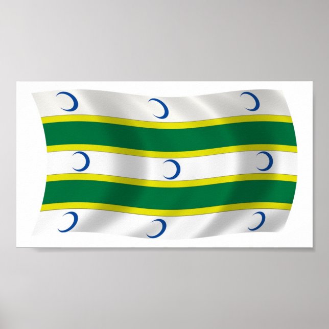 Turkmens Flag Poster Print (Front)