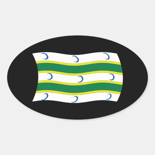Turkmens Flag Sticker (Front)