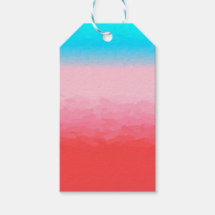 Turks and Caicos Blue and Coral Ombre Gift Tags