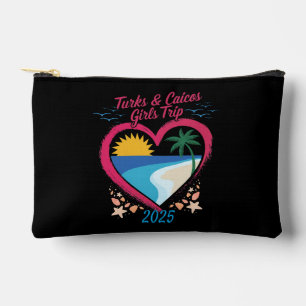 Turks and Caicos Girls Trip Tropical Paradise Accessory Pouch