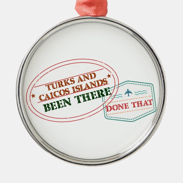 Turks and Caicos Islands Been There Done That Metal Tree Decoration (Front)