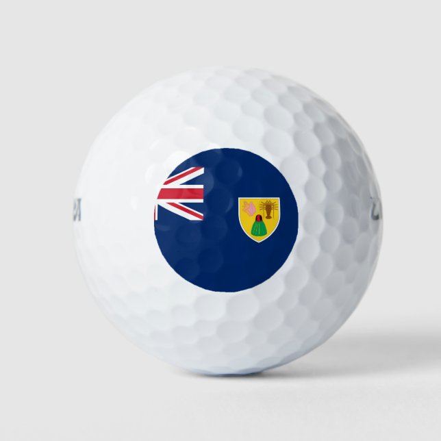 turks and caicos islands flag golf balls (Front)