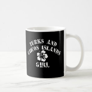 Turks and Caicos Islands Pink Girl Coffee Mug