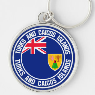 Turks and Caicos Islands Round Emblem Key Ring
