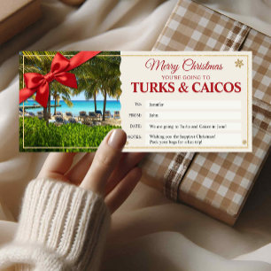 Turks and Caicos Surprise Trip Gift Ticket Card