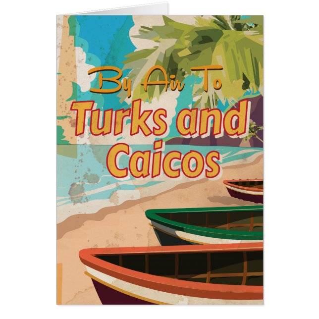 Turks and Caicos Vintage Travel Poster (Front)