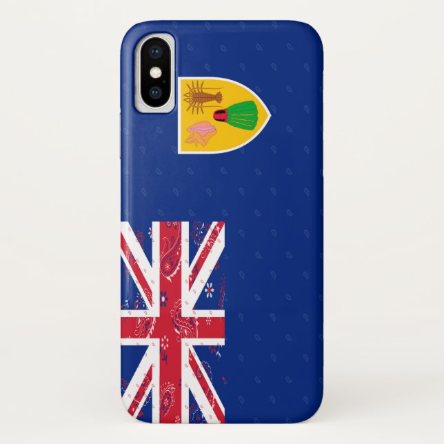 Turks & Caicos Flag Phone Case (Back)