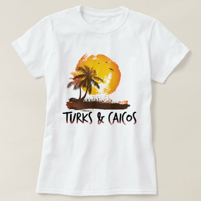 Turks & Caicos grunge T-Shirt (Design Front)