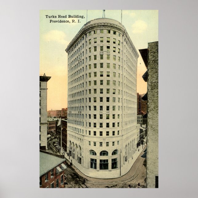 Turks Head Building Providence RI 1915 Vintage Poster (Front)