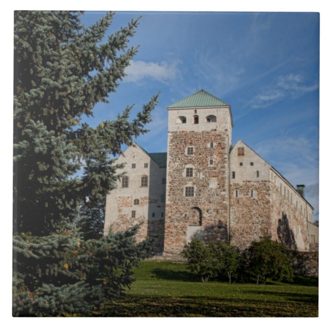 Turku, Finland, ancient Turun Linna Castle, a Tile (Front)