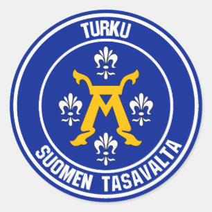 Turku Round Emblem Classic Round Sticker