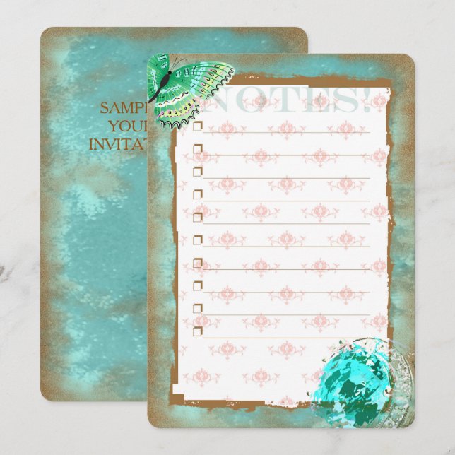 TURMALINE 4 ~ Invitation Card (Front/Back)