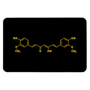 Turmeric Curcumin Molecular Chemical Formula Magnet
