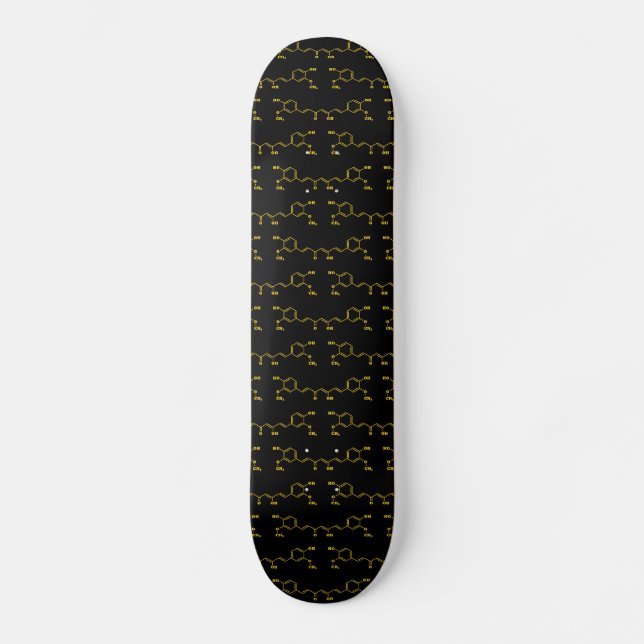 Turmeric Curcumin Molecular Chemical Formula Skateboard (Front)