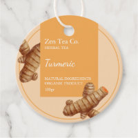 Turmeric Herbal Tea Business Tag
