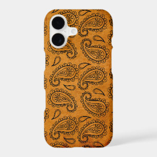 Turmeric Indian Paisley Vintage Leather Pattern