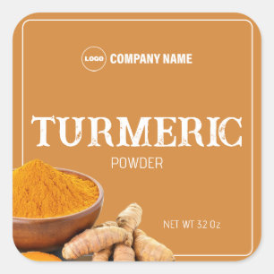 Turmeric Spice Custom Label Sticker