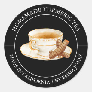 Turmeric Tea Modern label