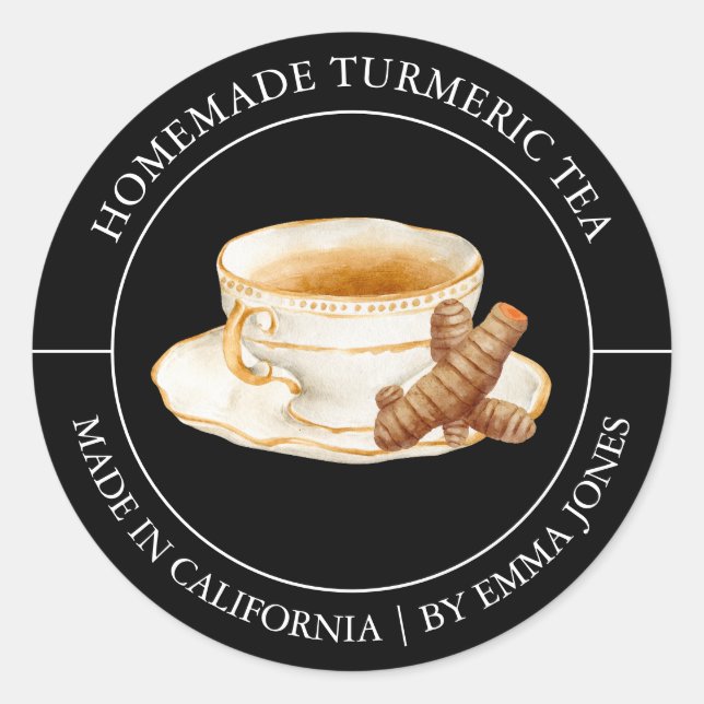 Turmeric Tea Modern label (Front)