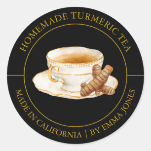 Turmeric Tea Modern label