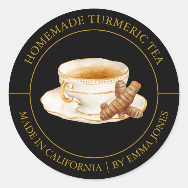 Turmeric Tea Modern label (Front)