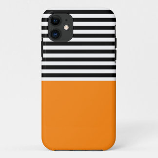 Turmeric With Black and White Stripes Case-Mate iPhone Case