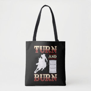 Turn and Burn Barrel Racing Tote Bag
