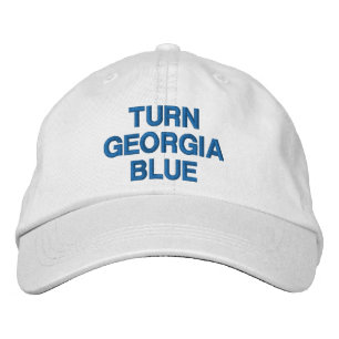 Turn Georgia Blue blue & white democrat modern Embroidered Hat