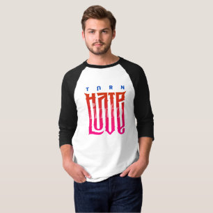Turn Hate into Love Men 3/4 Sleeve Raglan T-Shirt