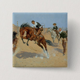 Turn Him Loose, Bill, c.1893 (oil on canvas) 15 Cm Square Badge