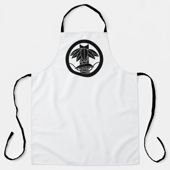 Turn into a circle, cut bamboo bamboo and bamboo b apron (Front)