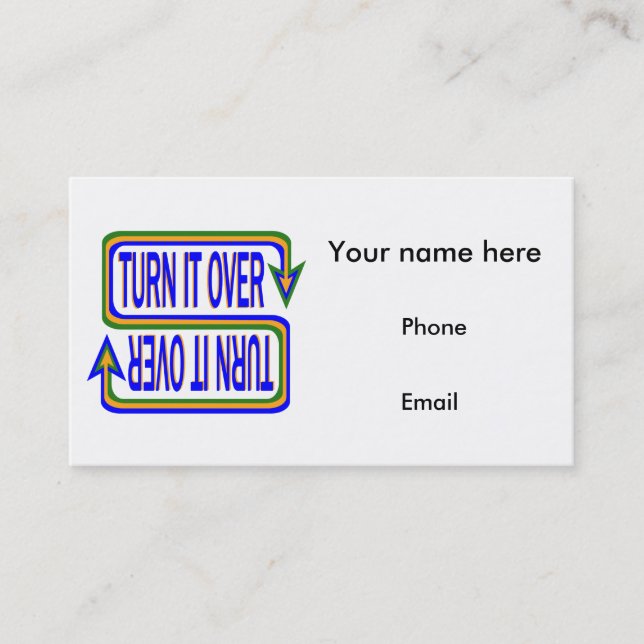 Turn it Over Business Card (Front)