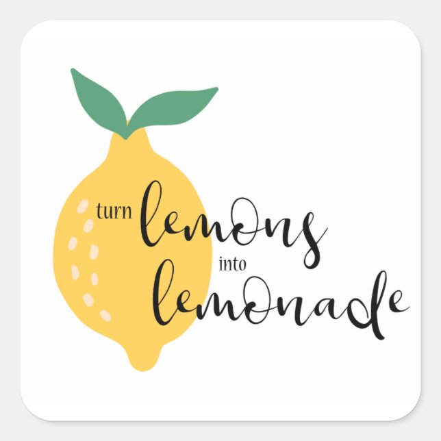 Turn Lemons into Lemonade Sticker (Front)