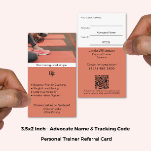 Turn Loyal Fitness Beginner Clients Into Advocates Referral Card
