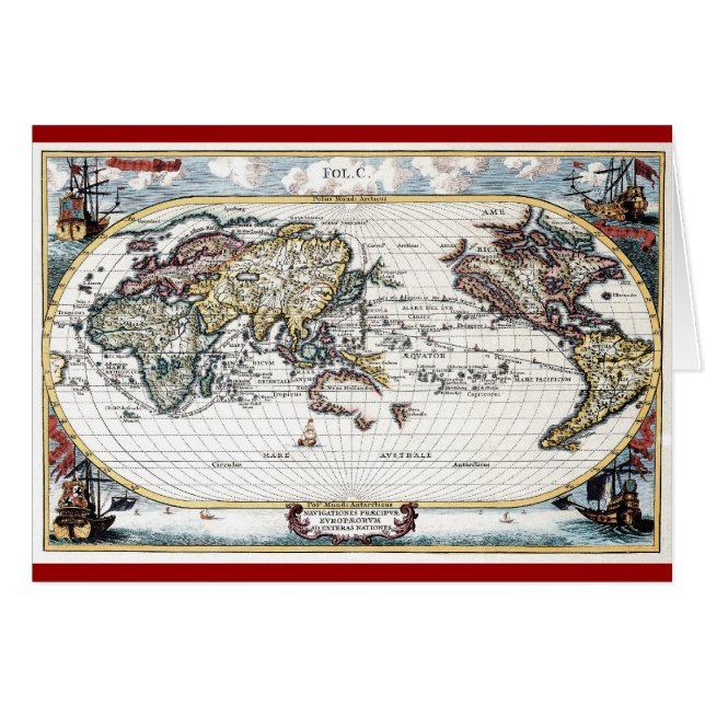 Turn of the 18th century world map (Front Horizontal)